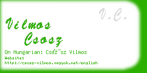 vilmos csosz business card